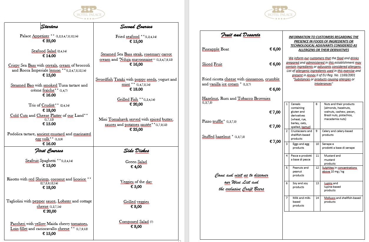 MENU ENG SITO
